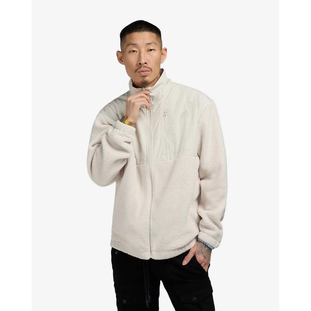 Adidas Coze Full Zip Jacket Mens Size M Sportswear Alumina Cream NWT $80